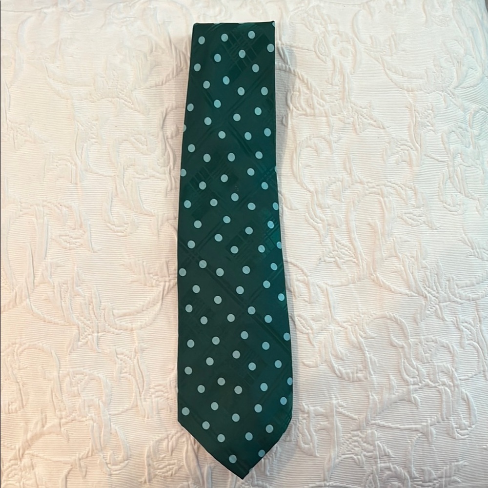 Ralph Lauren Green and Blue Silk Tie